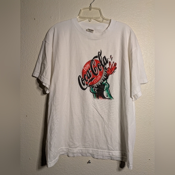 Fruit Of The Loom Best ,Coca Cola White Graphic T-Shirt Size XL Pre-owned - Picture 2 of 6